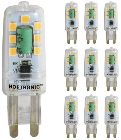 HOFTRONIC 10x G9 LED Leuchtmittel - 2,2 Watt 200 Lumen - 2700K Warmweiß - 230V - Ersetzt 22 Watt - T4 Halogen - LED Glühbirnen - G9 Fassung leuchten