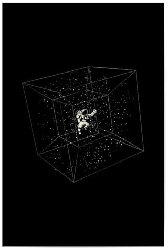 artboxONE Poster 150x100 cm Menschen Schwerkraft-Tesserakt Interstellar - Bild Schwerkraft Astronomie Energie