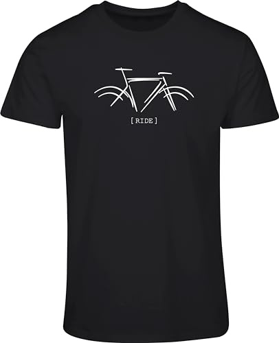 Fahrrad T-Shirt Herren : Ride - Fahrrad Sport Shirts Herren - Mountainbike Rennrad Shirt MTB -Trikot - Geschenk für Fahrradfahrer (M)