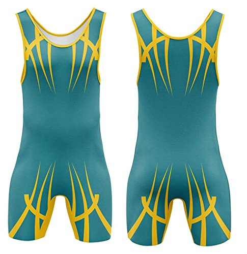 AIHERQG Wrestling-Anzug for Jugendliche und Erwachsene, dehnbarer Wrestling-Trikot, ärmelloser Body, Badebekleidung, Gewichtheben, Gymnastik-Outfit (Color : 2, Size : S)