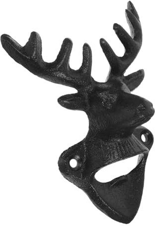 MOLUCKFU Ouvre-bouteille Mural Antlers De Cerf Décapsuleur Vintage Pour Bière Et Soda Accessoire Décoratif Pour Bar Cuisine Ou Salon