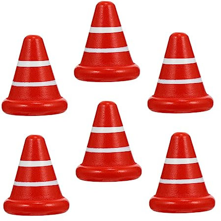 Anneome 6stücke Verkehrshütchen Mini Verkehrskegel Pädagogisches Spielzeug Für Junge Mädchen Lernspielzeug Mit Verkehrszeichen Für Straße