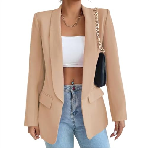 TERAZUNO Blazer Mujer Elegante Chaqueta de Mujer Elegante Blazer de Manga Larga Trajes Informales Negocios Trabajo Moda Ocio Chaqueta Negocios Oficina Blazer Formal Negocios Blazer Slim Fit