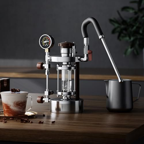 THYXGS Espumador De Leche Portátil Y Vaporizador, Espumador De Leche a Vapor, Máquina De Espuma De Mano, Múltiples Métodos De Calentamiento, Válvula De Alivio De Presión, para Hacer Espuma De Leche
