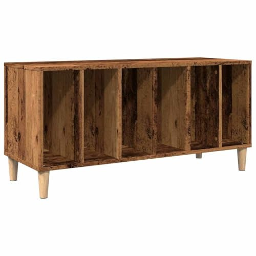 vidaXL Mobile Porta Dischi Legno Antico 100x38x48 cm Legno Multistrato