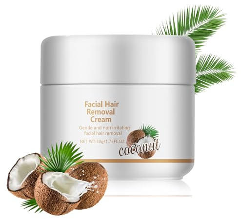 BoloShine Crème Dépilatoire à la Noix de Coco pour le Visage et le Corps, Douce et Efficace, Convient à Tous les Types de Peau