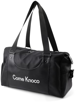 Remedare Sporttasche für Damen und Herren, Reisetasche mit Schuhfach, Nasstasche, Wochenendreise, Seesack für Schwimmen, Yoga, Training, Schwarz