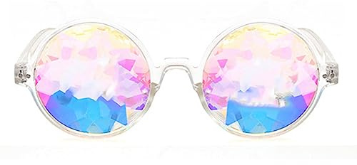 Asyduey Kaleidoskop Rave Festival Sonnenbrille Beugte Linse-Transparent