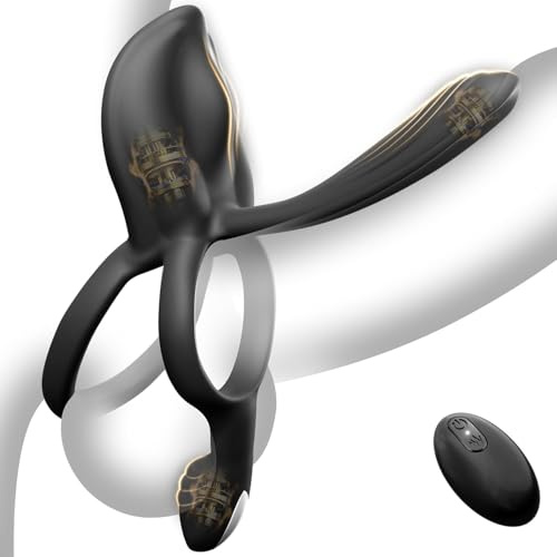 Vibrating Cock Ring Couple Sex Toys, Penis Ring Vibrator Couples Adult Sex Toys for Men Women, Male Sex Toy Penis Sleeve with 10 Vibrations, G Spot Vibrator Clitoral Stimulator for Couple