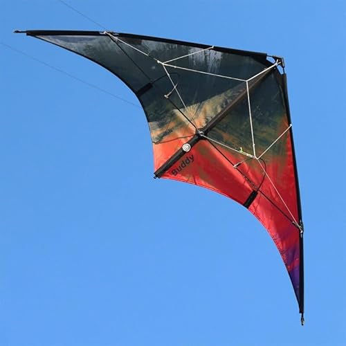 Stunt Drachen Spiderkites Buddy 2025 Red - Black 020081 Rot 123 x 55 cm