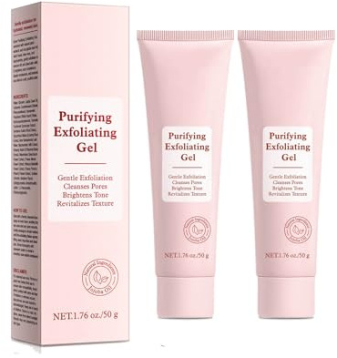 Purifying Exfoliating Gel, Gesichtspeeling Reinigung, Tiefenreinigung, Peeling Für Gesicht Tiefenreinigung, Entfernt Abgestorbene Hautzellen, Feuchtigkeitsspendend, NatüRliche Formel (2 pcs)