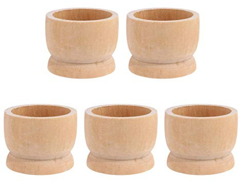 ZWTPGKRD 5PCS Pasqua Semplice Non Verniciato Portatile Strumento Da Cucina Portauovo Portauovo Titolari Portauovo E Cucchiai