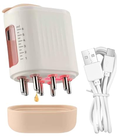 Haarapplikator: Elektrischer nährender Kamm für die Kopfhaut, vibrierende, wasserfeste Bürste, Verwendung des Anti-Kraus-Geräts für die tägliche Routineszene. M