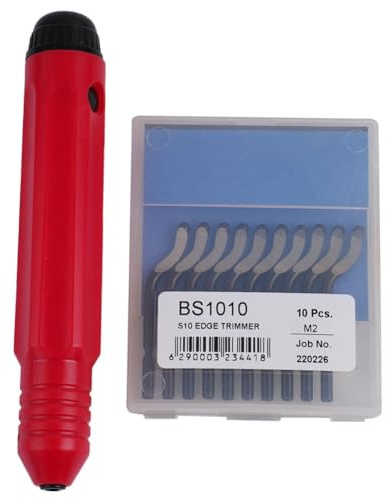 MeevrgR NB1100 Deburring Tool with 10pcs HSS Rotary Blades for Metal, Plastic, and 3D Print Edge Cleanup