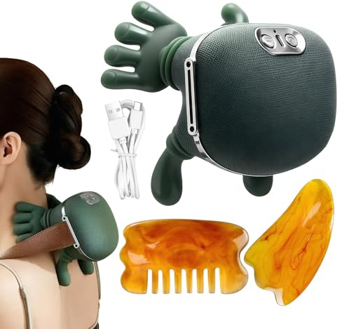 Masajeador De Cuello, Masajeador Cuello Y Cervicales, Masajeadores Portátiles De Acupresión Para Cuellos Y Espalda Con Dos Tablas De Gua Sha, Masajeadores Eléctricos Térmicos 4d Para Tejido Profundo