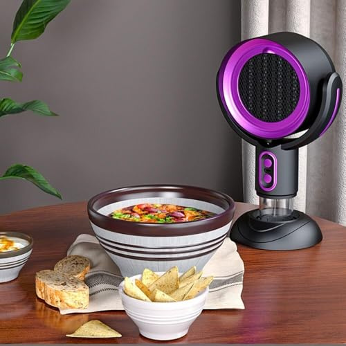 Portable Range Hood, Desktop Range Hood for Cooking, Adjustable Height 15 ° Adjustment,Removable And Washable Exhaust Fan,Suitable for Kitchen Rv(Purple)