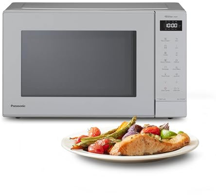 Panasonic NN-GT66QMEPG 31 L Four à Micro-Ondes Combiné, 1 000 W, Cuisson Combinée, 7 Niveaux de Puissance, Décongélation Turbo, LED, Plateau Tournant, Argent