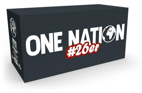ONE NATION | Premium 26er Shisha Kokoskohle Naturkohle, Hookah Charcoal Shisha aus 100% Kokosschalen - max. 120 Minuten Brenndauer | starke Hitze | Ohne Eigengeschmack & chemische Zusätze 20kg
