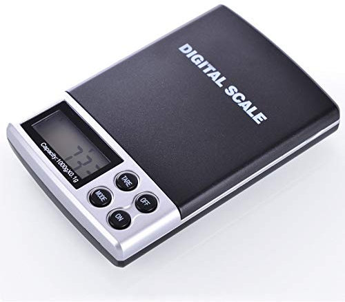 Digitalwaage Küchenwaage Digitalwaage Taschenwaage 2000g/0,1g Lebensmittelwaage LCD Display Schmuck Waage Waage Waage Küchenwaage Schwarz