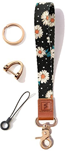 SENLLY Porte-clé Lanière de Poignet, Conception de Motifs Originale Cordon pour Clés