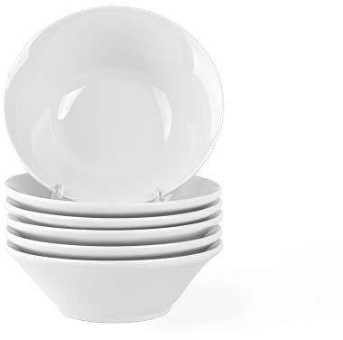 Holst Porzellan MA 338 PACK 6 Porzellan Angebots-Set Müslischalen 17,0 x 5,5 cm 0,60 l, Weiss, 6 Stück