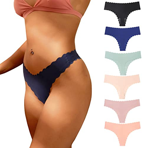 Aogda Thongs Women Underwear Ladies Panties Womans Seamless Thong Pack（Medium）