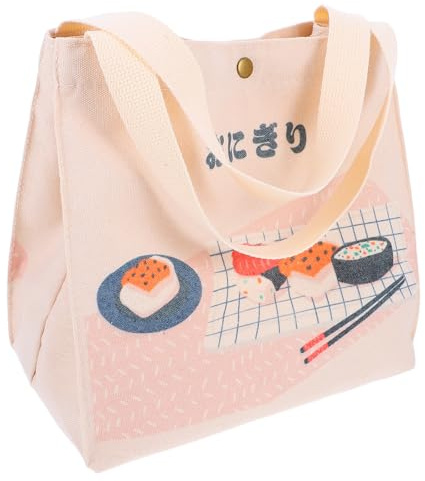 Operitacx Bento-Tasche Tragbare Lunchbox Tasche Aus Canvas Leicht Wasserdicht Und Atmungsaktiv Großes Fassungsvermögen Für Arbeit Lernen Picknick 9.06 X 8.27 X 5.51 in
