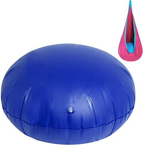 Removable Kids Inflatable Pillow, Hammock Swing 27.5 Inch Thick PVC Inflatable Cushions, Blue