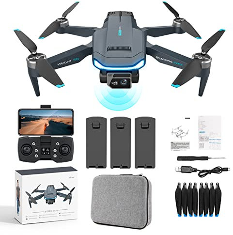 Gleto GPS Drohne mit 4K Doppelkamera für Erwachsene, Professionelle Drohnen mit Bürstenlosem Motor, 60 Minuten Lange Flugzeit, Automatische Rückkehr nach Hause, Follow Me, RC-Quadcopter für Anfänger