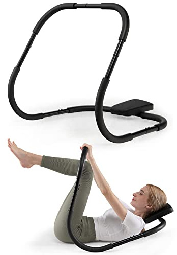 Ab Crunch Machine, Ab Roller for Home, Portable Ab Cruncher Sit Up Exercise Equipment for Core Strength, Sturdy Ab Workout Equipment, Black