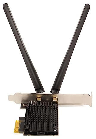 Scheda WiFi PCIE, Tecnologia MU Mimo Trasmissione Stabile Scheda WiFi Interna 6dBi WiFi 6E Ad Alto Guadagno con Antenne per Computer per Windows