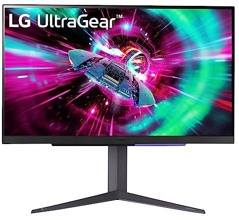 LG UltraGear 4K Gaming Monitor 27GR93U, 27 inch, 4K, 144Hz, 1ms GtG, IPS Display, HDR 10, NVIDIA G-Sync compatible & AMD FreeSync, Smart Energy Saving, Displayport, HDMI