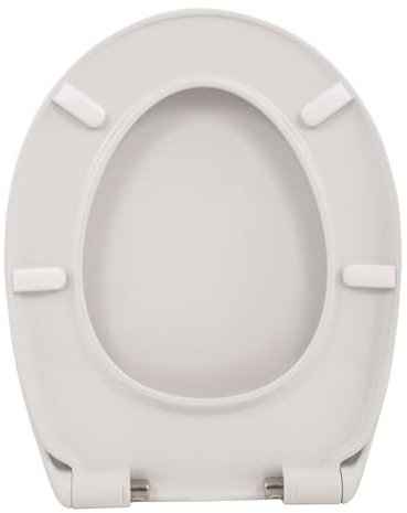 'aquaSu® Toilettendeckel nachhaltig Carini, WC-Sitz mit Absenkautomatik, Made in EU, aus 100% recyceltem Kunststoff, Take-Off-Funktion, Montage von oben, weißes Rezyklat, 407670