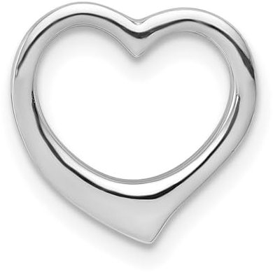 14 Karat Weißgold Weiß 3D Floating Love Herz Anhänger Halskette Solide Maße 15,75 x 11,93 mm breit Schmuck Geschenke für Frauen, Metall