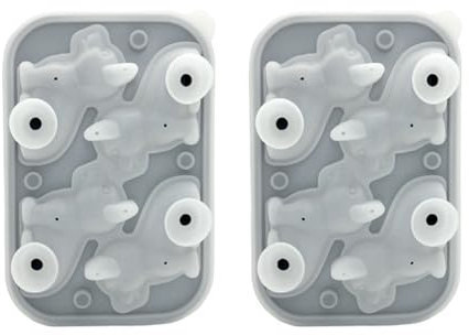 CENMEN Lot de 2 moules à glaçons 3D pour chien, formes amusantes pour whisky, cocktails, moule à glace mignon en gel de silice