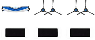 ECOVACS Kit di ricambio Standard per il robot aspirapolvere DEEBOT T30 PRO OMNI / T30 OMNI, 1 spazzola principale antigroviglio, 4 spazzole laterali, 3 filtri antibatterici, accessorio originale