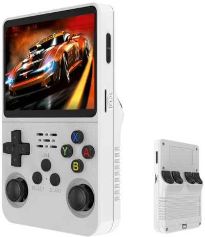La nouvelle console R36s Open Source Portable Rétro Arcade Game Nostalgie 3D Double Système Portable Portable (Violet Semi-Parent)