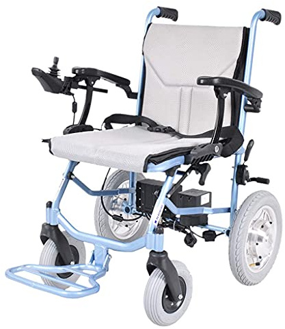 Aioneer Fauteuils roulants électriques pliants, Fauteuil motorisé léger et Pliable, Amortisseur, accoudoir Amovible, Batterie au Lithium, Moteur sans balais 600 W, siège de 45 cm de Large
