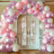 Balloon Arch Kit,169 PCS Pink White Metal Purple Balloon Garland for Baby Shower,Parties,Wedding,1,13,16,18,21th Happy Birthday Balloons for Kids Girls Women