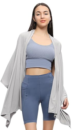 OhSunny Women UPF 50+ Travel Scarf Sun Protection Shawl Wrap Summer Swimsuit Beach Cover Up Cooling Blanket SLO5M231YT Grey