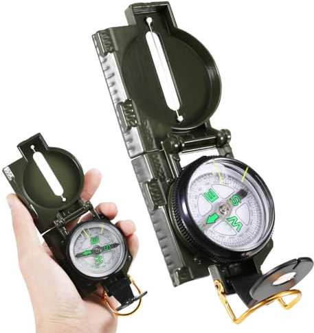 kodivenj Kompass Outdoor,Compass,Aluminiumlegierungsmaterial Kompass,Geeignet für Die Jagd, Wandern Und Aktivitäten Im Freien, Schockdes Und Wasserdichtes, Präzise Positionierung