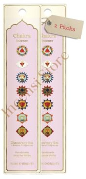 Set Mix Incenso Chakra Naturale – 2x20 Stick – 7 Chakra | Naturale, Organico, Biologico, Riequilibrio Energetico, Fatto a Mano in India