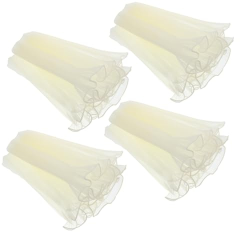 AUTSUPPL 4 Pezzi Carta da Regalo in Rete per Bouquet Beige Carta Semitrasparente con Corrugata con Ventilazione Ottimale Adatta per Artigianato e Decorazioni Matrimoni