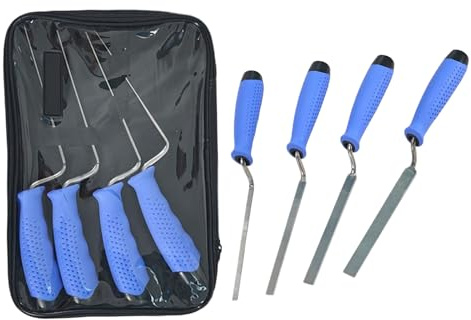 Cazzuola per cemento – Set di 4 cazzuole di riparazione per cemento antiscivolo | Cazzuola ergonomica per stuccatura di riparazione della parete per muratori