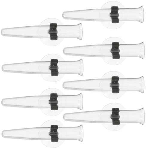 DECOMELODY 8 Tubes d'eau en Plastique Transparent pour Fleurs, Petit Tuyau d'alimentation avec Ventouse, Réduit Changements d'eau, Conservation de Fleur