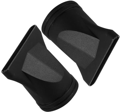 HAMPPLIES 2 Beccucci Chioma per Asciugacapelli, Accessori Phon in Plastica Nera, Styling Concentrato e Brillantezza, Uso Casa e Parrucchiere