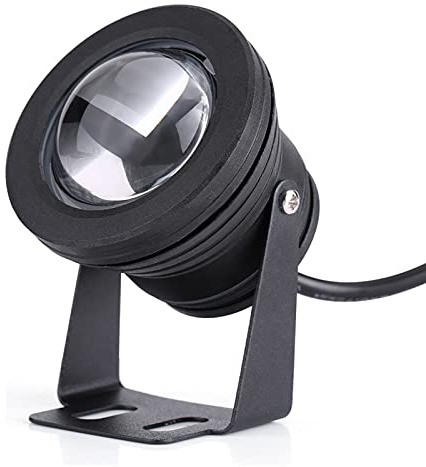 Aramox 10 W 12 V RGB-LED-Strahler für Marine, Boot, Yacht, Außenbereich, mit Fernbedienung, Verstellbarer Ständer, Regensicheres Design für Brunnen, Teich, Aquarium, Landschaftsbeleuchtung