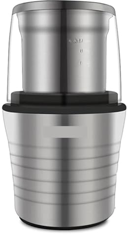 Electric Mixer Grinder, 2-in-1 Wet and Dry Double Cups 300W Electric Coffee Bean Grinder Stainless Steel Body and Blades