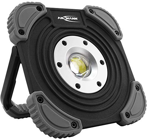 ANSMANN Projecteur de chantier FL1400R (1 pce) – Lampe de chantier d'une portée de 62 m max. pour une puissance de 3820 lux. – Lampe LED à la luminosité réglable (100% et 50%)