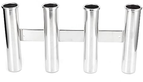 Soporte De CañA De Pescar Para Barco, Soporte De CañA De Pescar Soporte De 4 Tubos Hardware De Acero Inoxidable Acero ElectrolíTico Superficie, Usado Para Marina Yates Y Barcos
